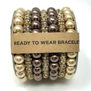 Iron Orchid Pearl & Rhinestone Bracelet Spool